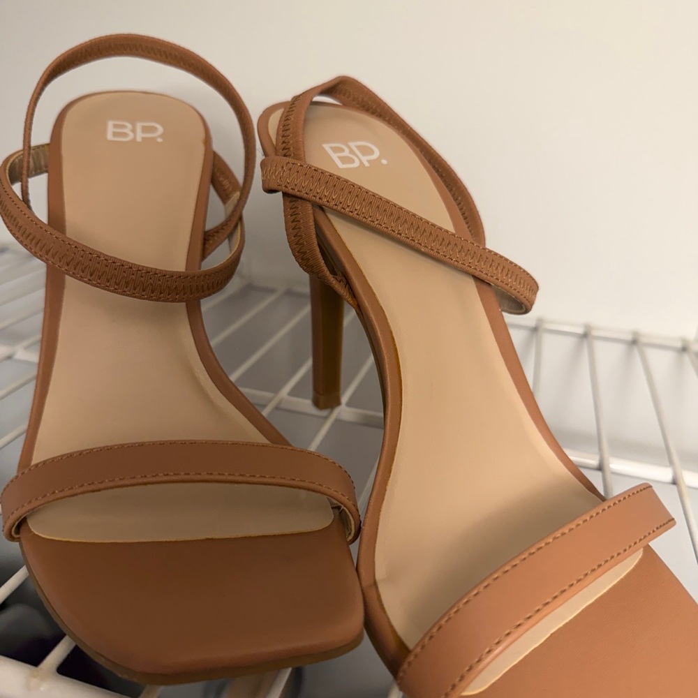 Nordstrom BP. Tan Strappy High Heel Sandals